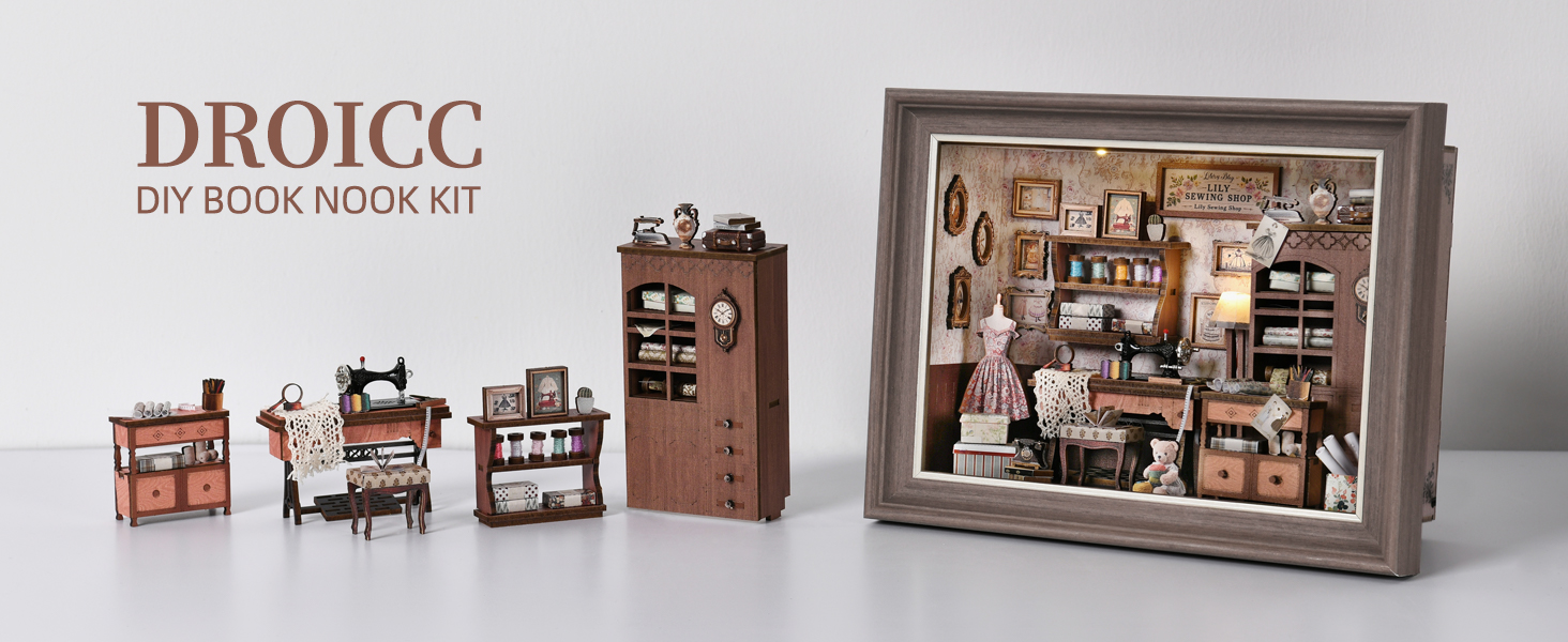 Amazon.com: Book Nook Kit - 3D Wooden Puzzle with LED Switch